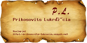 Prikosovits Lukrécia névjegykártya
